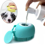 Silicone Pet Shampoo Brush – Gentle Bath &amp; Grooming Scrubber - Yellow