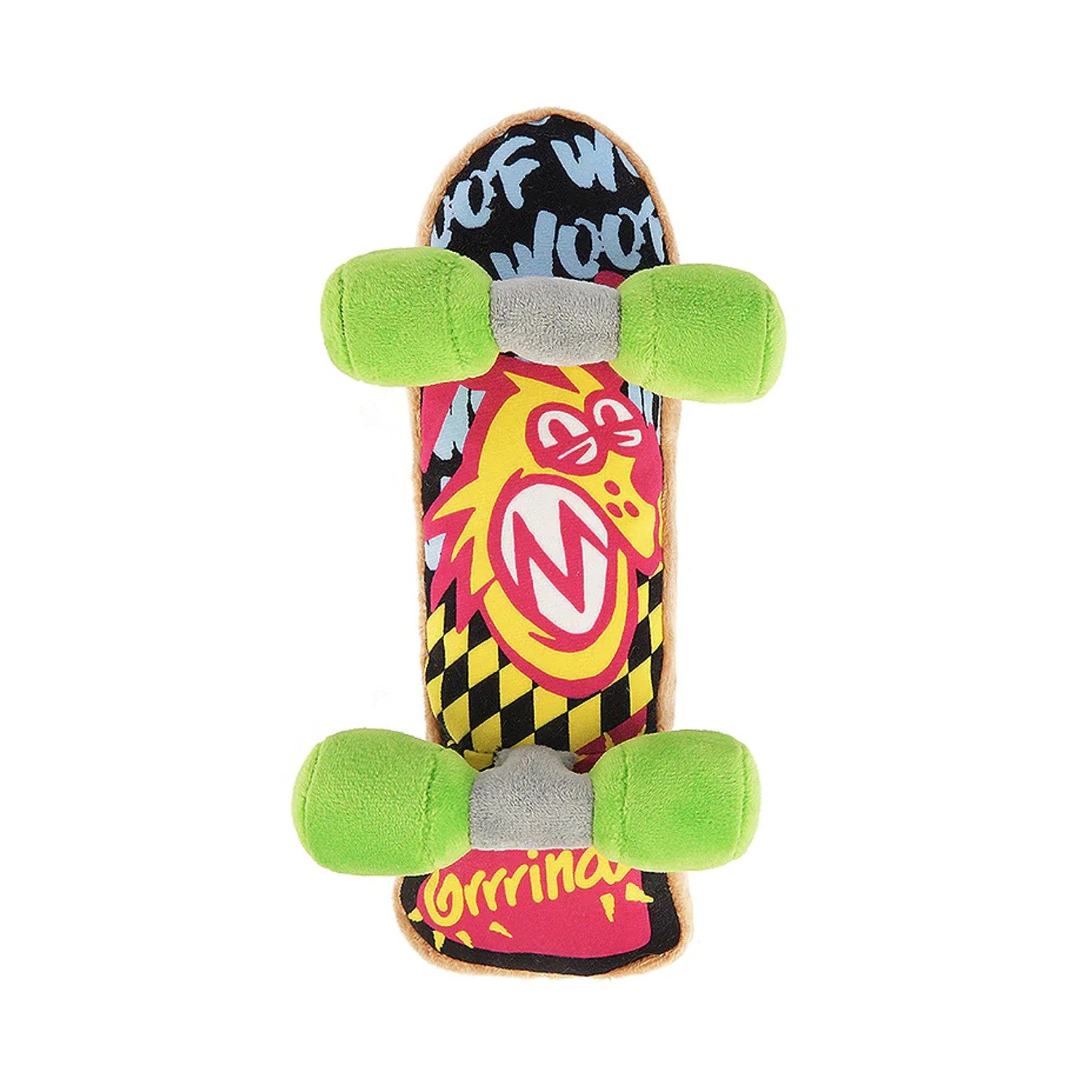 P.L.A.Y. 90’s Skateboard Dog Toy – Retro Plush Toy with Squeaker for Stylish Pups