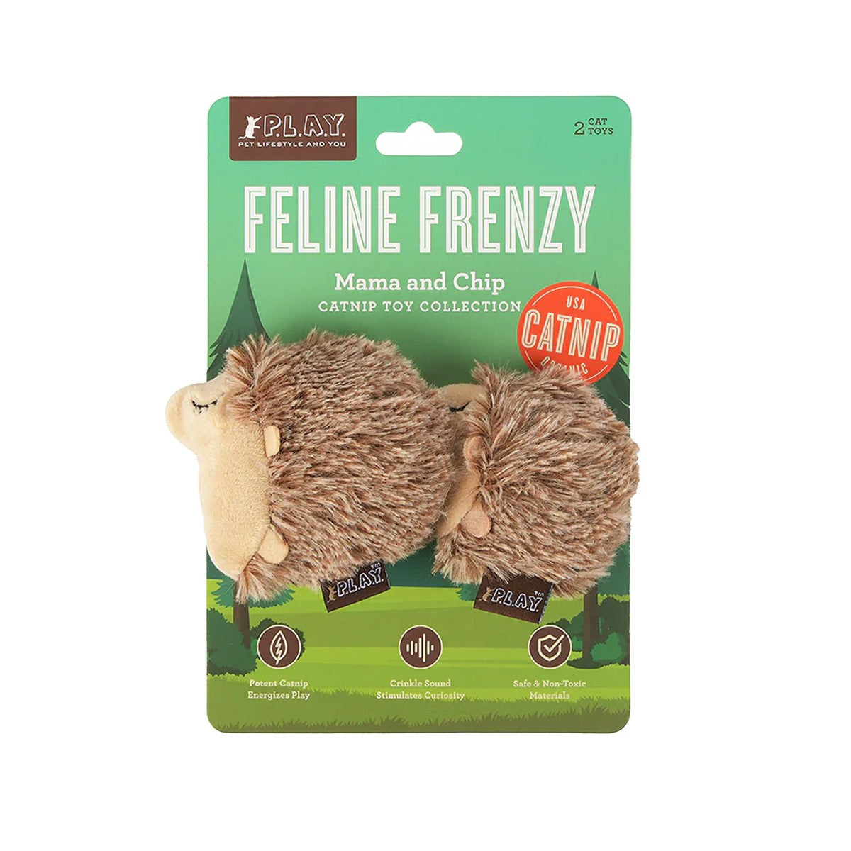 Feline Frenzy P.L.A.Y. Cat Toy - Mama & Chip Catnip Collection for Ultimate Feline Fun
