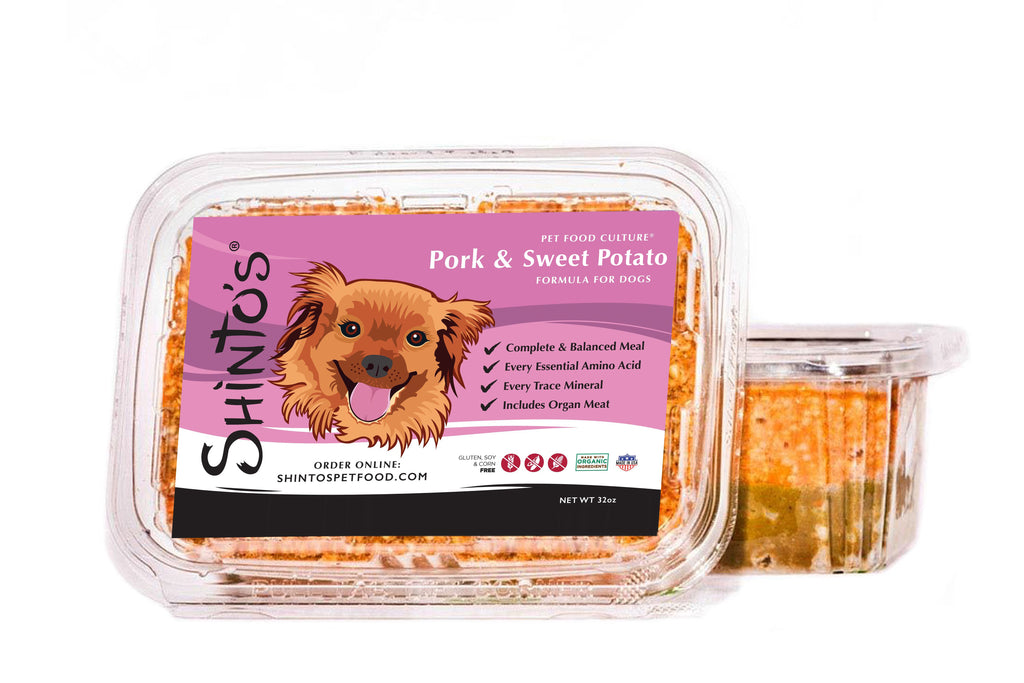 Shinto’s Pork & Sweet Potato Renewal Formula fresh dog food product photo