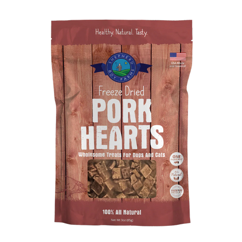 Shepherd Boy Farms Freeze-Dried Pork Hearts – 3 oz