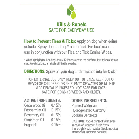 Pure & Natural Pet Flea & Tick Spray – Dogs