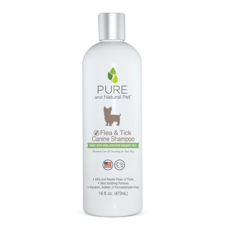 Pure & Natural Pet Flea & Tick Dog Shampoo – 16 oz