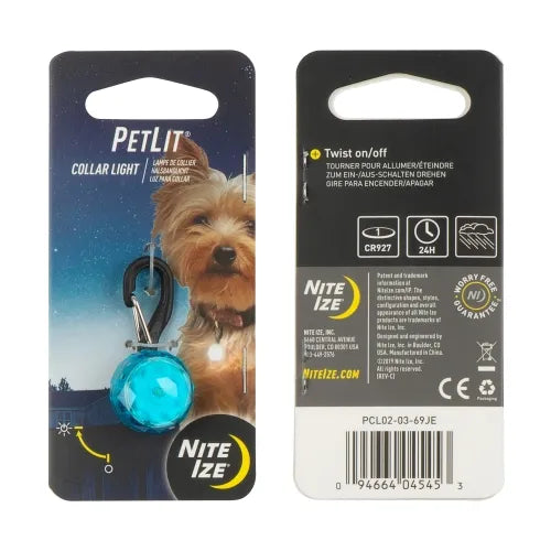 Nite Ize PetLit LED Collar Light – Safety Night Light for Pets