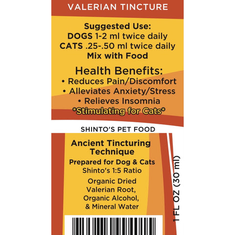 Shinto’s Valerian Root Tincture for dogs and cats