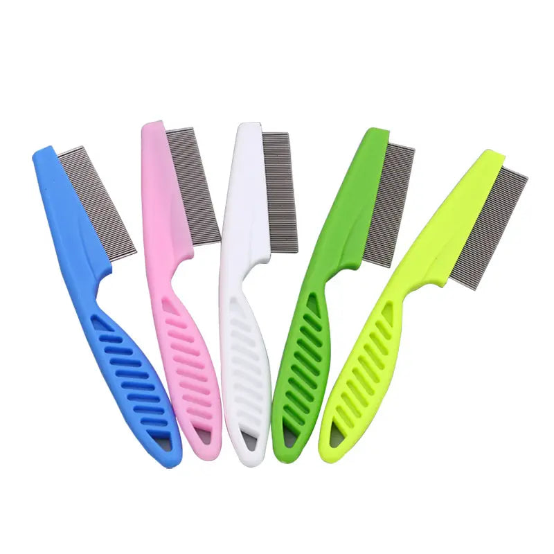 Pet Flea & Tick Comb – Fine Tooth Grooming Brush for Dogs & Cats