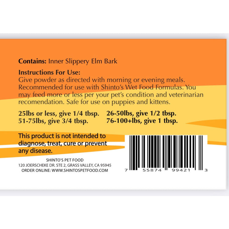 Shinto’s Slippery Elm Bark for Dogs & Cats