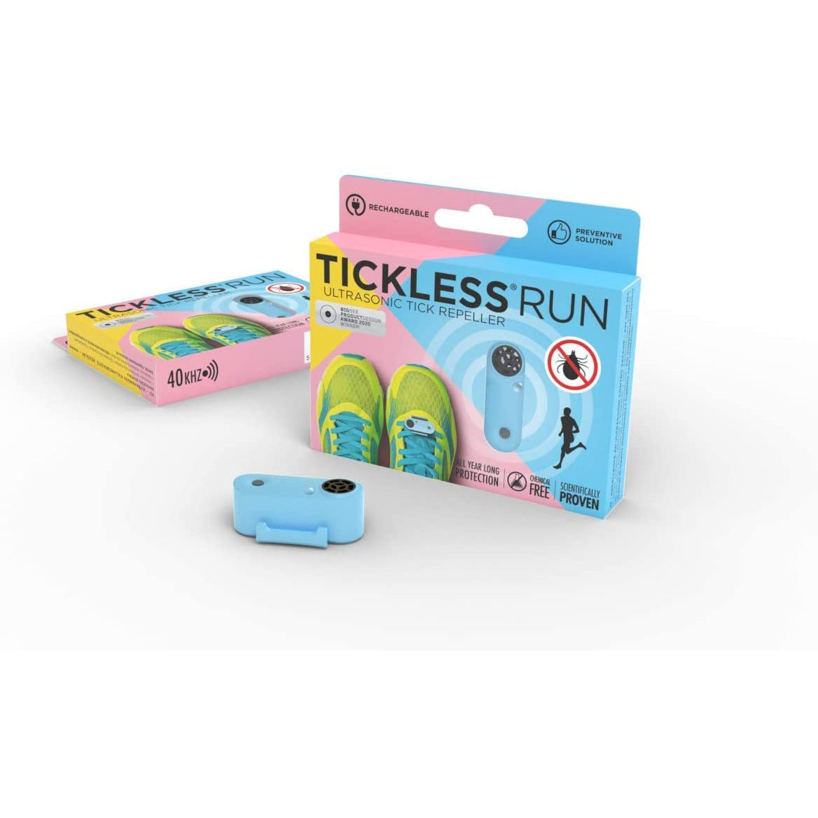 Tickless RUN Ultrasonic Tick Repeller – Rechargeable, Chemical-Free Protection for Runners & Outdoor Enthusiasts