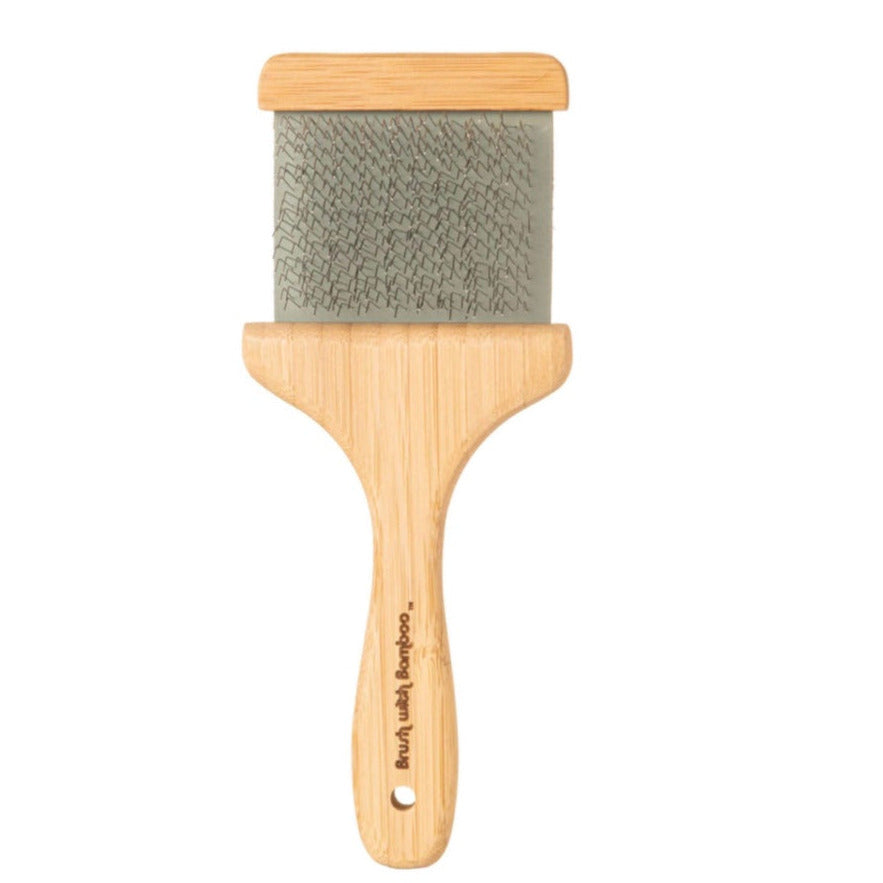 Bamboo Flexible Slicker Pet Brush – Eco-Friendly Grooming for Dogs & Cats