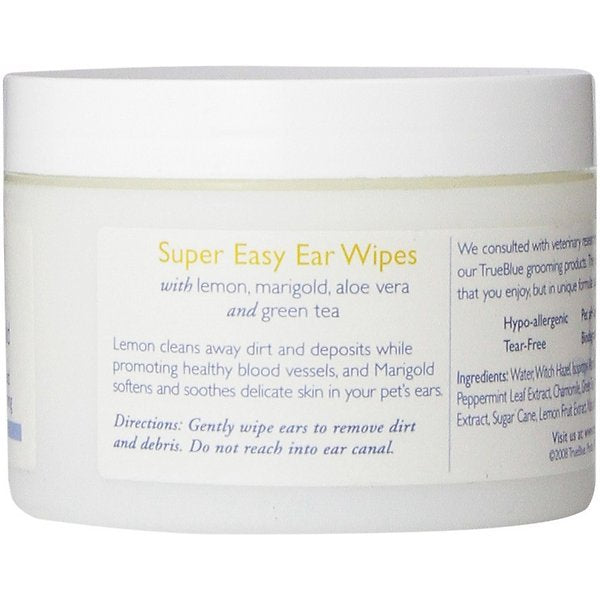 TrueBlue Super Easy Ear Wipes – Natural & Gentle Ear Cleaning for Dogs & Cats